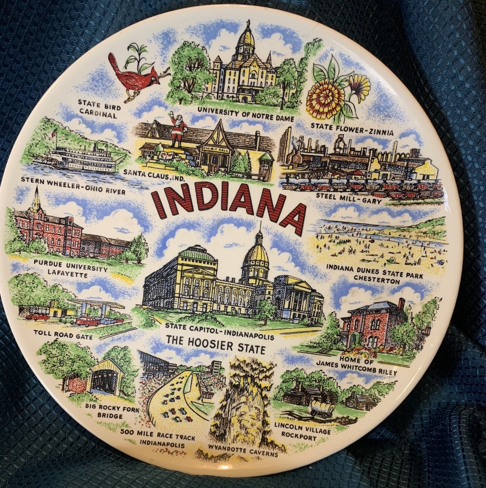 Indiana Landmarks Decorative Plate